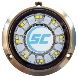 SHADOW-CASTER SCR 16 S color , BZ, Boros scratch-resist lens & a 10' submrsble cbl BLU / WHT | SCR-16-BW-BZ-10