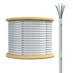 DS18 18-GA LED RGB and 18-GA Speaker Wires Marine Grade Tinned 100% Copper OFC -100 Feet | MOFC12/18GA-100SWRGB