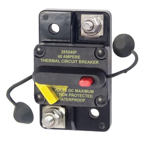 Blue Sea 30A Double Pole Circuit Breaker - White | Magnetic-Hydraulic Protection For Marine & RV Electrical Systems