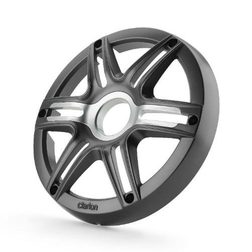 CLARION 10-inch Premium Subwoofer Grille¨Sport Style, Gray Metallic, with metallic silver accents | 92625