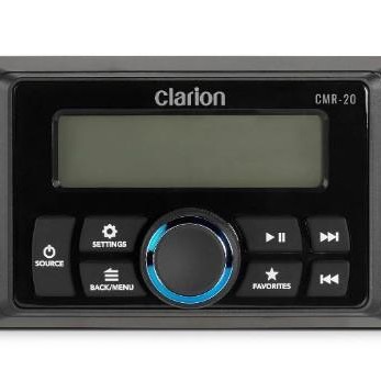 CLARION Marine Wired Remote (IP67 rated) with 2.44-inch (62 mm) Monochrome LCD Display - Compatible with CMM-20, CMM-30 & CMM-30BB | 92808