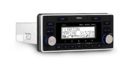 CLARION Digital Media Receiver with 4 Audio ZonesStandard DIN chassis, oversized 1.5 DIN faceplate. Features: AM/FM/WB, Bluetooth with AptX, USB, Aux Inputs (2), Pandora and SiriusXM-ready, MFI for Ap