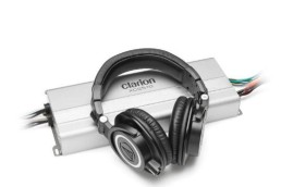 CLARION Compact 5-Channel System Amplifier - Rated Power (1% THD+N, 14.4V): Main Channels: 50W x 4 @ 4 ohms / 75W x 4 @ 2 ohms Subwoofer Channel: 200W x 1 @ 4 ohms / 300W x 1 @ 2 ohms - Features: vari