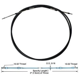 EDSON MARINE 33 Series Engine Control Cable for Edson #870, #816 and #1660 Engine Controls, 18 ft|734-33-18