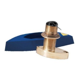 FURUNO Med-Frequency CHIRP Transducer with Temp - Bronze Thru-Hull with High Speed Fairing Block | B785M