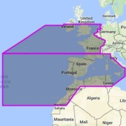 FURUNOC-MM3-VEW-010 Map MegaWide Chart - West European Coasts and West Mediterranean | MM3-VEW-010