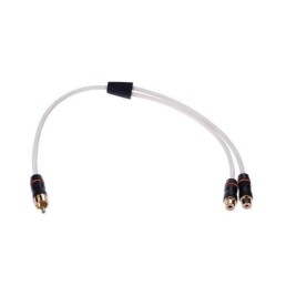 FUSION MS-RCAYF Male to Dual Female Twisted Shielded RCA Splitter Cable, 0.9 ft | 010-12622-00