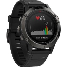 GARMIN Fenix 5 Black Sapphire with Black Band, North America Smart Watch | 010-01688-10