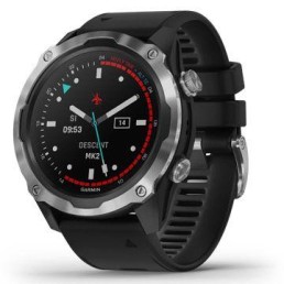 GARMIN Descent Mk2, Stainless Steel with Black Band Smart Watch | 010-02132-00