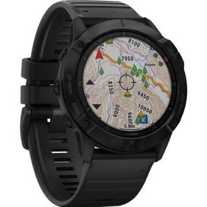 GARMIN fenix 6X Pro, Black with Black Band Smart Watch | 010-02157-00