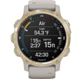 GARMIN Descent Mk2S, Light Gold with Light Sand Silicone Band Smart Watch | 010-02403-00