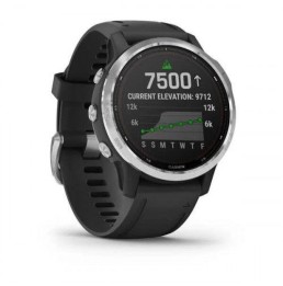 GARMIN fēnix 6S Solar, Silver with Black Band | 010-02409-00 *Special Order Item