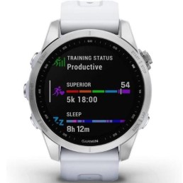 GARMIN fēnix 7S – Standard Edition, Silver with Whitestone Band | 010-02539-02 *Special Order Item