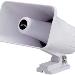 ICOM 40W hailer/speaker for fixed mounts; 4 ohm, extra UV protecting, all stainless steel hardware, heavy duty mounting bracket | SP37