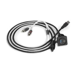 JL AUDIO Combo 3.5 mm Audio Jack and 9-Wire USB Port for Panel-Mounting, 6 ft | 90698