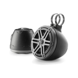 JL AUDIO 6.5-inch Std Enclosed Coaxial Speaker Syst w/ weatherproof, Lexan™ logo, Matte Blk, Gunmetel, Sport | 93401