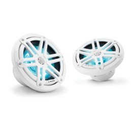 JL AUDIO M3-650X-S-Gw-i 6-1/2 in 60 W 4 Ohm 2-Way Marine Coaxial Speaker System with RGB LED Lighting, Gloss White Sport Grille | 93515