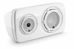 JL AUDIO M6-103EWS-Gw-C-GwGw-L M6 3-Way, Full-Range Enclosed Speaker Sys., Gloss White, Black Tweeter, Left-Side | 90132