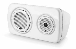 JL AUDIO M6-103EWS-Gw-C-GwGw-L M6 3-Way, Full-Range Enclosed Speaker Sys., Gloss White, Black Tweeter, Right-Side | 90131