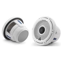 JL AUDIO M6-880X-C-GwGw 8.8 in 125 W 4 Ohm 2-Way Marine Coaxial Speaker, Gloss White Trim Ring and Classic Grille | 93608