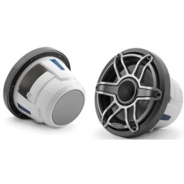 JL AUDIO M6-880X-S-GmTi 8.8 in 125 W 4 Ohm 2-Way Marine Coaxial Speaker, Gunmetal Trim Ring and Titanium Sport Grille | 93610