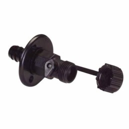 JOHNSON PUMPS THRU HULL BULKHEAD FITTING W/VALVE CONS | 09-10616