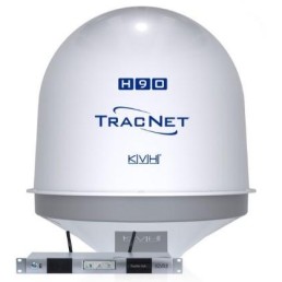 KVH TracNet H90 Wi-Fi/Cellular/Satellite Ku-band Antenna w/TracNet Hub+ w/BDU Single-Cable - For boats 90+ feet (27+ meters) | 01-0441-11 *DROP-SHIPS IN 1-3 DAYS. FREIGHT CHARGES APPLY