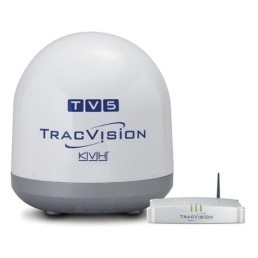 KVH TracVision TV5 48 dBW Satellite TV Antenna System with IP-Enabled TV-Hub A|01-0364-07 - *SAVE $650 - SHIPPING CHARGES APPLY - WHILE SUPPLIES LAST