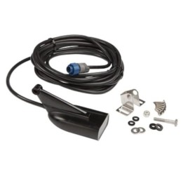 LOWRANCE DownScan 600 W 83/200 kHz Plus 455/800 kHz Plastic 20 ft Cable 7-Pin Depth/Temperature Transom/Trolling Motor Mount HDI Skimmer Transducer|000-10976-001