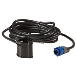 LOWRANCE PDT-WBL 83/200 kHz Plastic 7-Pin Depth/Temperature Shoot-Thru Hull/Trolling-Motor Mount Skimmer Transducer with Built-in Temperature Sensor|000-0106-74