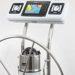 NAVPOD SystemPod Pre-Cut for Simrad NSS7 evoÂ²/B&G ZeusÂ² 7 in the center *AND* 2 additional instruments (Simrad IS42 / AP44 / B&G Triton2 square holes; one on each side) for 9.5