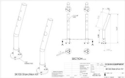 NAVPOD PowerPanel Stanchion Kit -Two 1.25