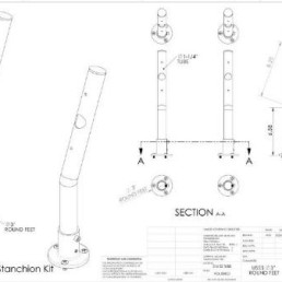 NAVPOD PowerPanel Stanchion Kit -Two 1.25