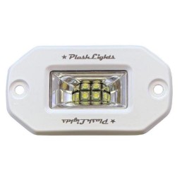 PLASHLIGHTS 20w Flush Mounted Low Profile Led Light - 120° Scene Flood - Marine White | 20-LP-FM-SC-WHT