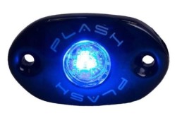 PLASHLIGHTS Corpus - Blue Carbon Fiber Led Deck Light - Black Housing | CF-RL-BLU-S