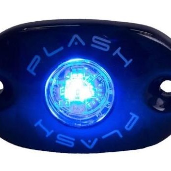 PLASHLIGHTS Corpus - Blue Carbon Fiber Led Deck Light - Black Housing | CF-RL-BLU-S