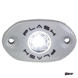 PLASHLIGHTS Corpus - Cool White Carbon Fiber Led Deck Light - White Housing | CF-RL-WHT-S-WHT