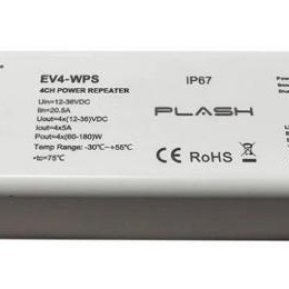 PLASHLIGHTS Ev4-Series Waterproof Rgbw Amplifier - 5a/Ch - Ip67 | Ev4-Amp