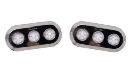 PLASHLIGHTS Grande 180w Underwater Transom Light - Rgb - Pair - W/ Controller | PL-UWL-180RGB-K