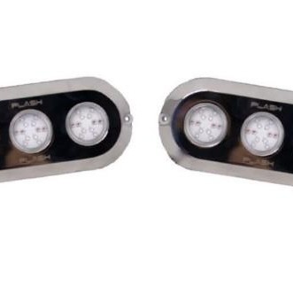 PLASHLIGHTS Grande 180w Underwater Transom Light - Rgb - Pair - W/ Controller | PL-UWL-180RGB-K