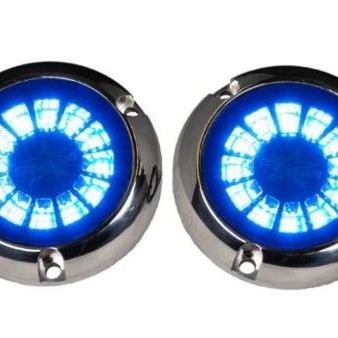 PLASHLIGHTS Epik Underwater Transom Light - Blue - Pair | PL-UWL-EPIK-BL-K