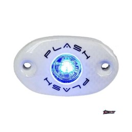 PLASHLIGHTS Blue Rock Light Single, White Housing | RL-BL-S-WHT