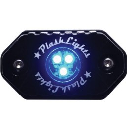 PLASHLIGHTS Blue Rock Light Single, Black Housing | RL-BLU-S