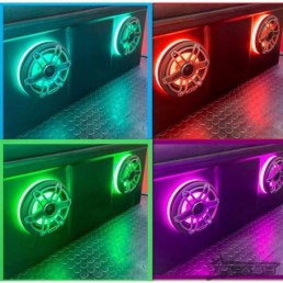 PLASHLIGHTS RGB Multicolor Led Speaker Rings - High Output | SPKR-KIT-M6-880X
