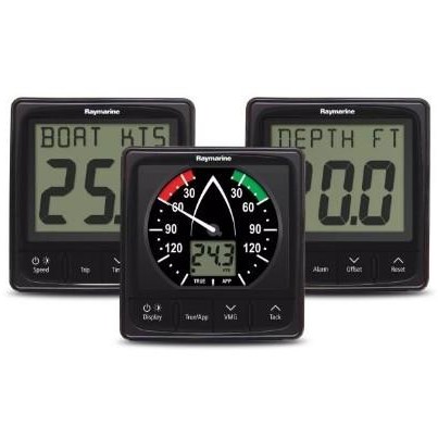 RAYMARINE i50 & i60 Wind, Speed, Dpt Syst, w Short Arm WindTransd, ST900/P120 & P319 Speed/Temp/Dpt Through HullTransds | T70584