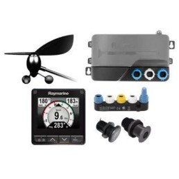 RAYMARINE i70s Syst - Wind & DST Twin XDCR Pck w Short Arm WindTransd, ST900/P120 & D800 Speed/Temp/Dpt Through HullTransds | T70586