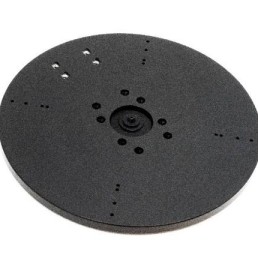 SEAVIEW BLACK - Modular plate for mounts ending in M1 or M2 to fit KVH M5/M7/TV5/TV6, Intellian i4/i6/d6, Raymarine 45/60STV | ADAS2BLK