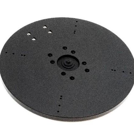 SEAVIEW BLACK - Modular plate for mounts ending in M1 or M2 to fit KVH M5/M7/TV5/TV6, Intellian i4/i6/d6, Raymarine 45/60STV | ADAS2BLK