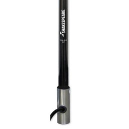 SHAKESPEARE 4', 3 dB Classic VHF, w/ chrome ferrule and 15' RG-58 cable IN BLACK | 5104-BLK