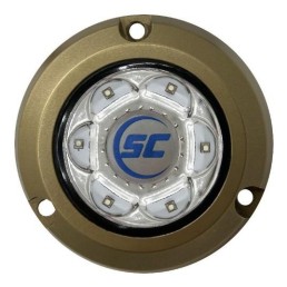 SHADOW-CASTER SC2 Bronze Surface Mount Underwater Light 3k Lumens - Bimini Blue | SC2-BB-BZSM